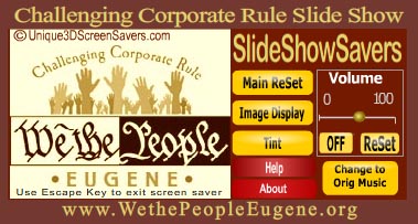 Challenging Corporate Rule <p>Slide Show Screen Saver Settings Panel